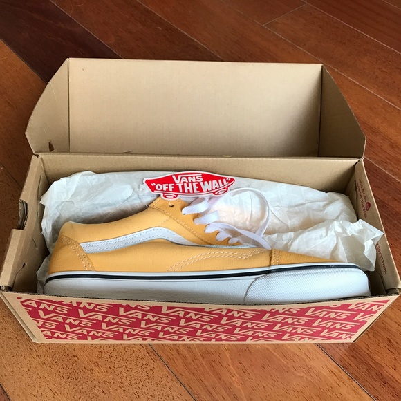 Vans Old Skool Unisex Suede/Canvas Sneakers VN0A5KRFAVL Yellow & White Men's 8.5 - Picture 11 of 12